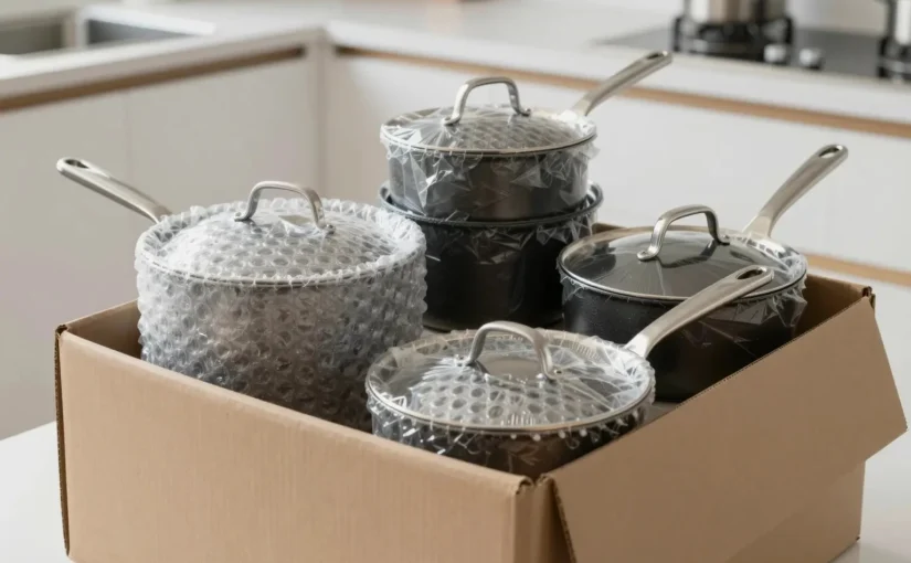 How do you pack pots and pans for moving